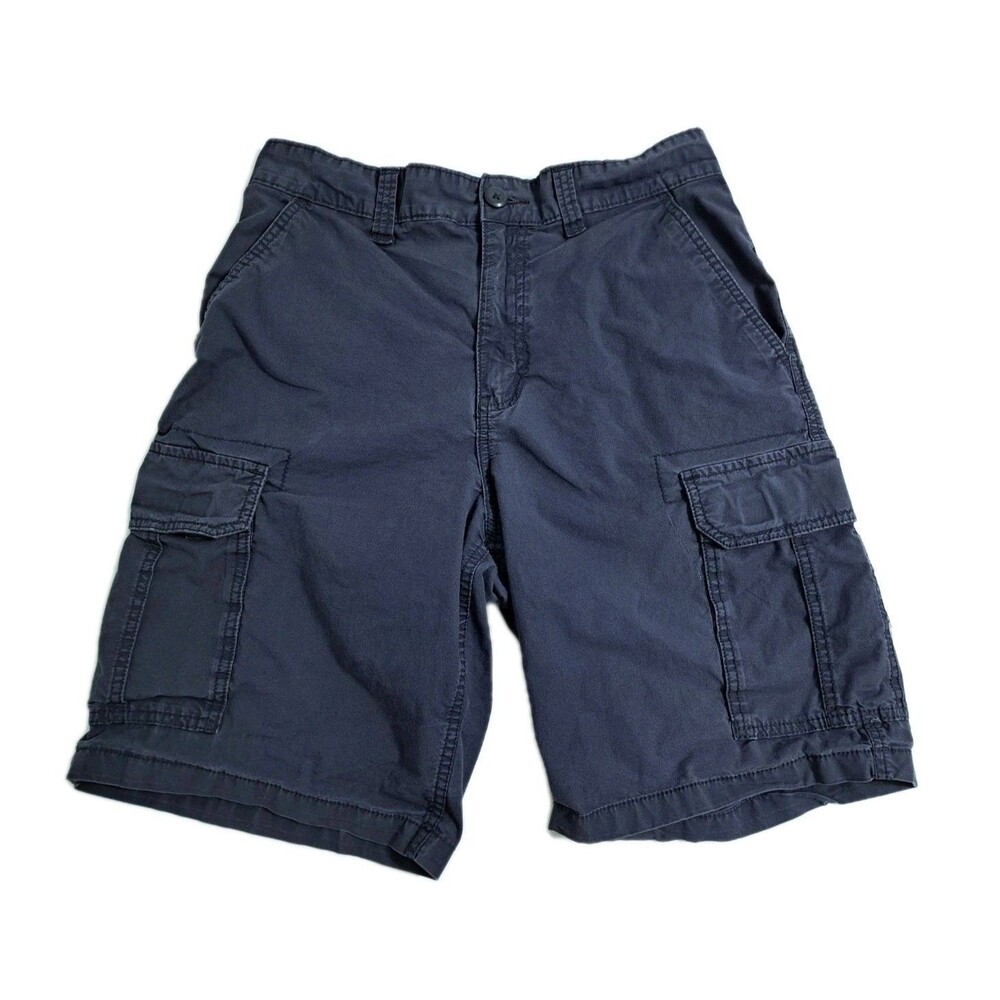 Faded Glory Cargo Shorts Mens 32 Safari Utility Pockets Work Trail Blue Hiking